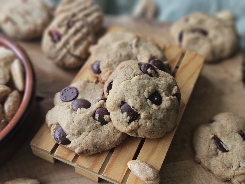 Bielkové mandle a žĺtkové cookies